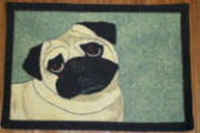 Pug Placemats - 4 different designs in each set.