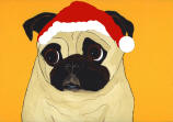 (HA63) - Holiday Fawn Pug