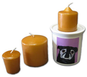 Unique design holds a variety of candle sizes.