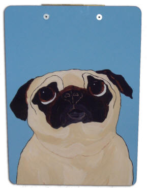 Back of Clipboard - Pug Design A60