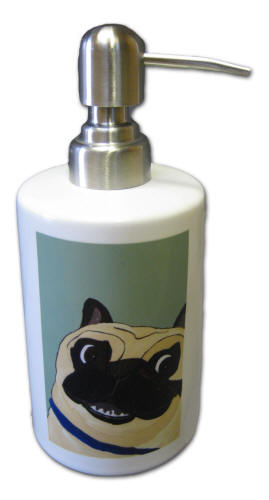 Lotion / Soap Dispenser - Pug Design A45