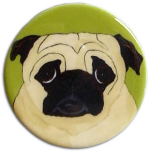 Round Magnet - Pug Design A58