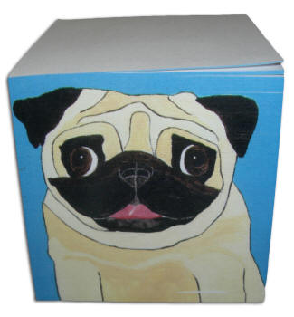 Post-It-Note Cube - Pug Design A28
