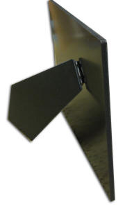 Easel attached for easy display.