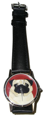 Men's Watch -  1 1/4" Face - Pug Design A31